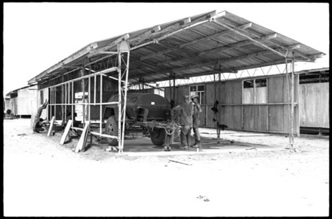 Being 30 miles away from homebase in Chu Lai, means the men of the Quang Ngai Detachment have to replace machines with muscle power.